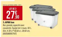 Bricorama 3 jumbo box offre