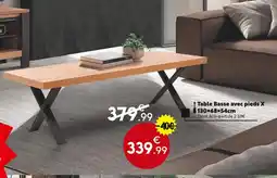 Maxi Bazar Table Basse avec pieds X offre