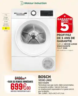 Extra BOSCH Sèche-linge offre