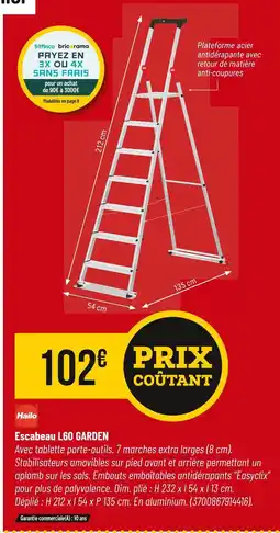 Bricorama Hailo Escabeau L60 GARDEN offre