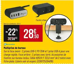 Bricorama ELECTRALINE Multiprise de bureau offre