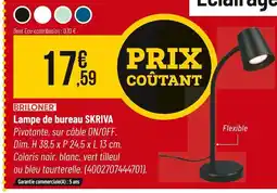 Bricorama BRILONER Lampe de bureau skriva offre