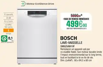 Extra BOSCH Lave-vaisselle offre