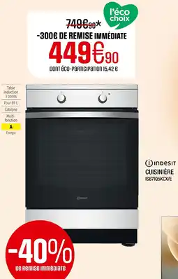 Extra Indesit Cuisinière offre