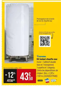 Bricorama SOPREMA Kit isolant chauffe-eau offre