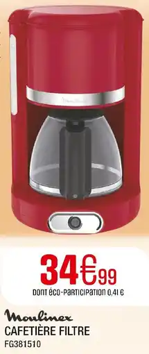 Extra Moulinex Cafetière Filtre offre