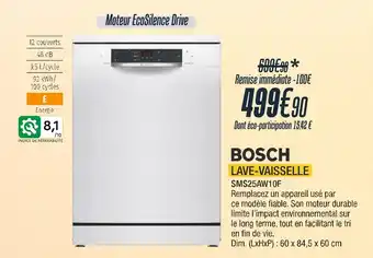 Proxi Confort BOSCH Lave-vaisselle offre