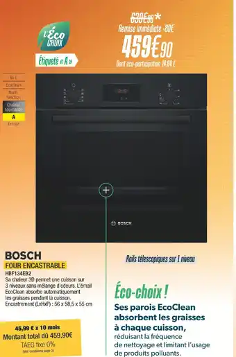Proxi Confort BOSCH Four encastrable offre