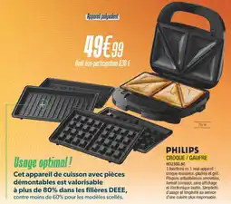 Proxi Confort PHILIPS Croque / gaufre offre