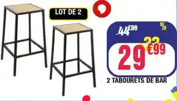 La Foir'Fouille 2 tabourets de bar offre