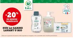 Super U U BIO -20% DE REMISE IMMÉDIATE SUR LA GAMME LAVANT U BIO offre