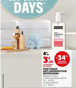 Super U Neutrogena Soin visage anti imperfection offre