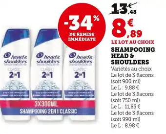 Super U HEAD & SHOULDERS Shampooing offre