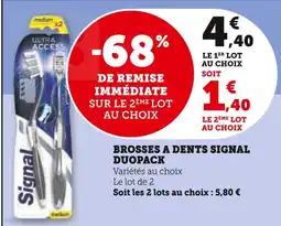 Super U Signal Brosses à dents Duopack offre