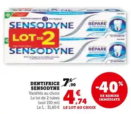 Super U SENSODYNE Dentifrice Sensodyne offre
