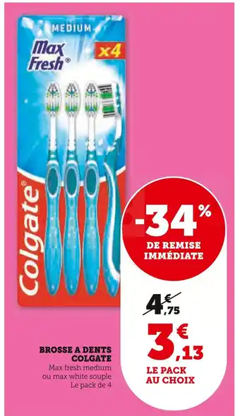 Super U Colgate Brosse à dents offre