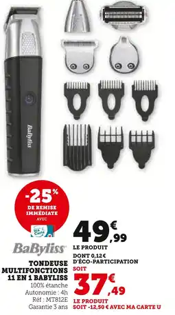 Super U BABYLISS Tondeuse multifonctions 11 en 1 offre