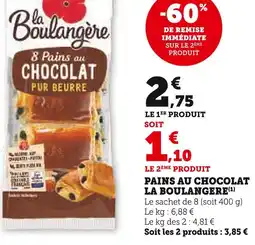 Super U LA BOULANGERE Pains au chocolat pur beurre offre