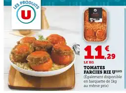 Super U U Tomates Farcies Riz offre