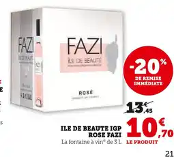Super U FAZI ILE DE BEAUTE IGP ROSE FAZI offre