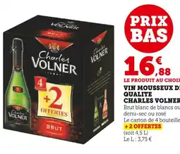 Super U CHARLES VOLNER Vin mousseux de qualité offre