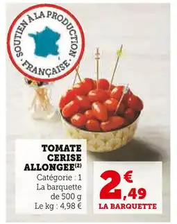 Super U Tomate Cerise Allongée offre