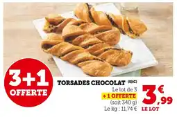 Super U Torsades chocolat offre
