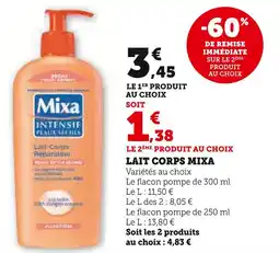 U Express Mixa Lait Corps Réparateur offre