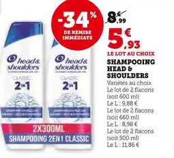 U Express HEAD & SHOULDERS Shampooing 2en1 Classic offre