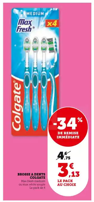 U Express COLGATE Brosse à dents offre