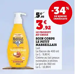 U Express Le Petit Marseillais Soin corps offre