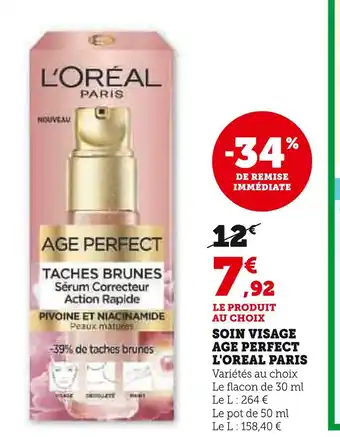 U Express L'OREAL PARIS Soin visage Age perfect offre