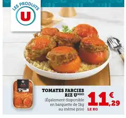 U Express U Tomates farcies riz offre