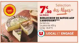 U Express Reblochon de savoie aop l'arbusigny offre