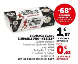 U Express NESTLÉ Fromage blanc Lindahls Pro+ offre