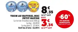 U Express PETIT NAVIRE Thon au naturel MSC offre