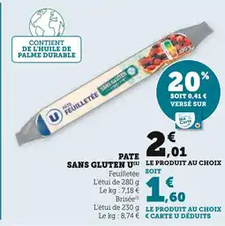 U Express U Pâte sans gluten offre