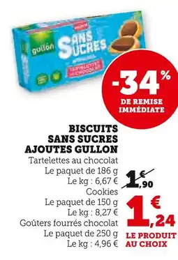 U Express GULLON BISCUITS SANS SUCRES AJOUTES offre
