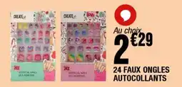 La Foir'Fouille 24 faux ongles autocollants offre