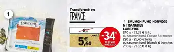 Intermarché Labeyrie saumon fume norvège 6 tranches offre