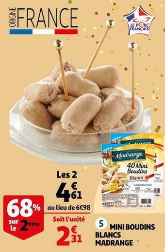 Auchan Madrange mini boudins blancs offre