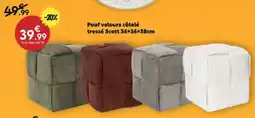 Maxi Bazar Pouf velours côtelé tressé Scott 36*36*38cm offre