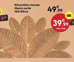 Maxi Bazar Décoration murale Meera corde 160x80cm offre