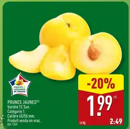 ALDI Prunes jaunes offre