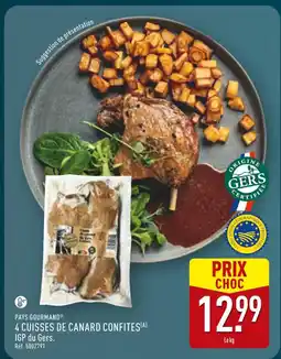 ALDI Pays Gourmand 4 Cuisses de Canard Confites IGP du Gers offre