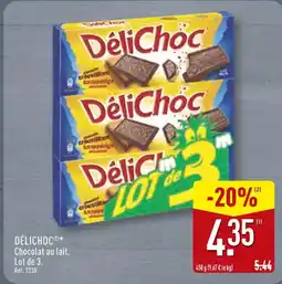 ALDI DÉLICHOC Chocolat au lait offre