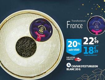 Caviar d'esturgeon blanc 20g