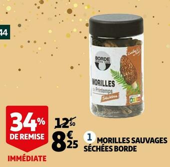 Auchan Borde morilles sauvages séchées offre