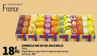 Auchan Daco bello corbeille arc en ciel offre