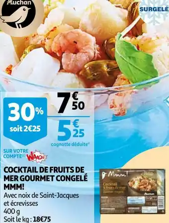 Auchan Mmm! cocktail de fruits de mer gourmet congelé offre